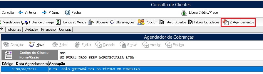 Agendador de Cobranças 05